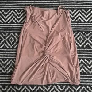 Missguided nude midi dress